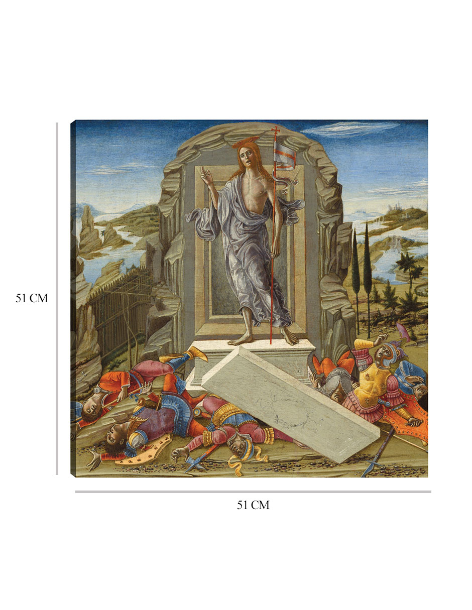 Foto 7 pulgar | Cuadro Decorativo - La Resurrección- Benvenuto Di Giovanni - Religión - 51x51 - Impresión En Lienzo - Fine Art Tj
