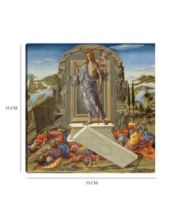 Foto 6 | Cuadro Decorativo - La Resurrección- Benvenuto Di Giovanni - Religión - 51x51 - Impresión En Lienzo - Fine Art Tj
