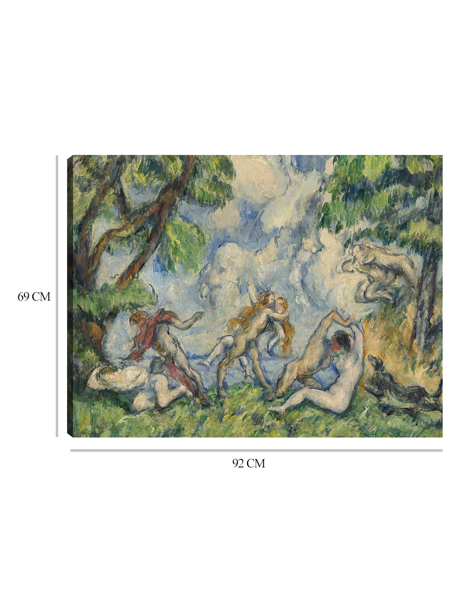 Foto 7 pulgar | Cuadro Decorativo - La Batalla Del Amor (c. 1880)- Paul Cézanne - Religión - 69x92 - Impresión En Lienzo - Fine Art Tj
