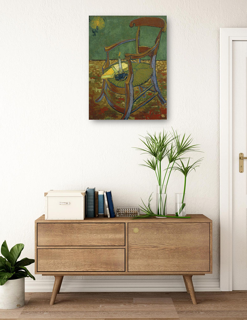 Foto 4 pulgar | Cuadro Decorativo - La Silla De Gauguin (1888)- Vincent Van Gogh - Abstracto - 46x61 - Impresión En Lienzo - Fine Art T