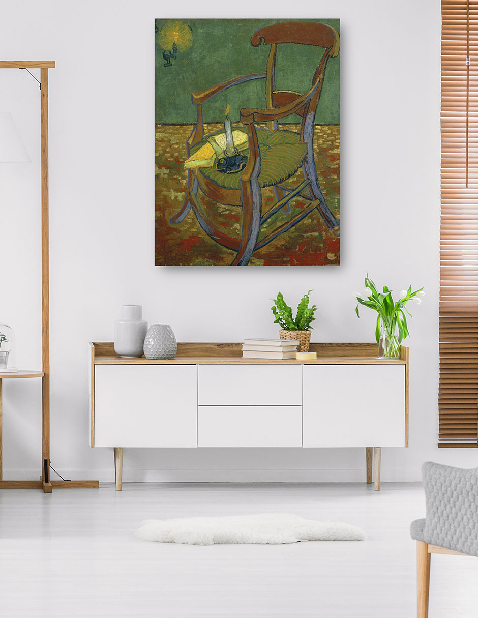 Foto 6 pulgar | Cuadro Decorativo - La Silla De Gauguin (1888)- Vincent Van Gogh - Abstracto - 46x61 - Impresión En Lienzo - Fine Art T