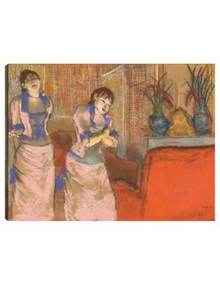 Foto 1 | Cuadro Decorativo - Dos Mujeres- Edgar Degas - Religión - 46x61 - Impresión En Lienzo - Fine Art Tj