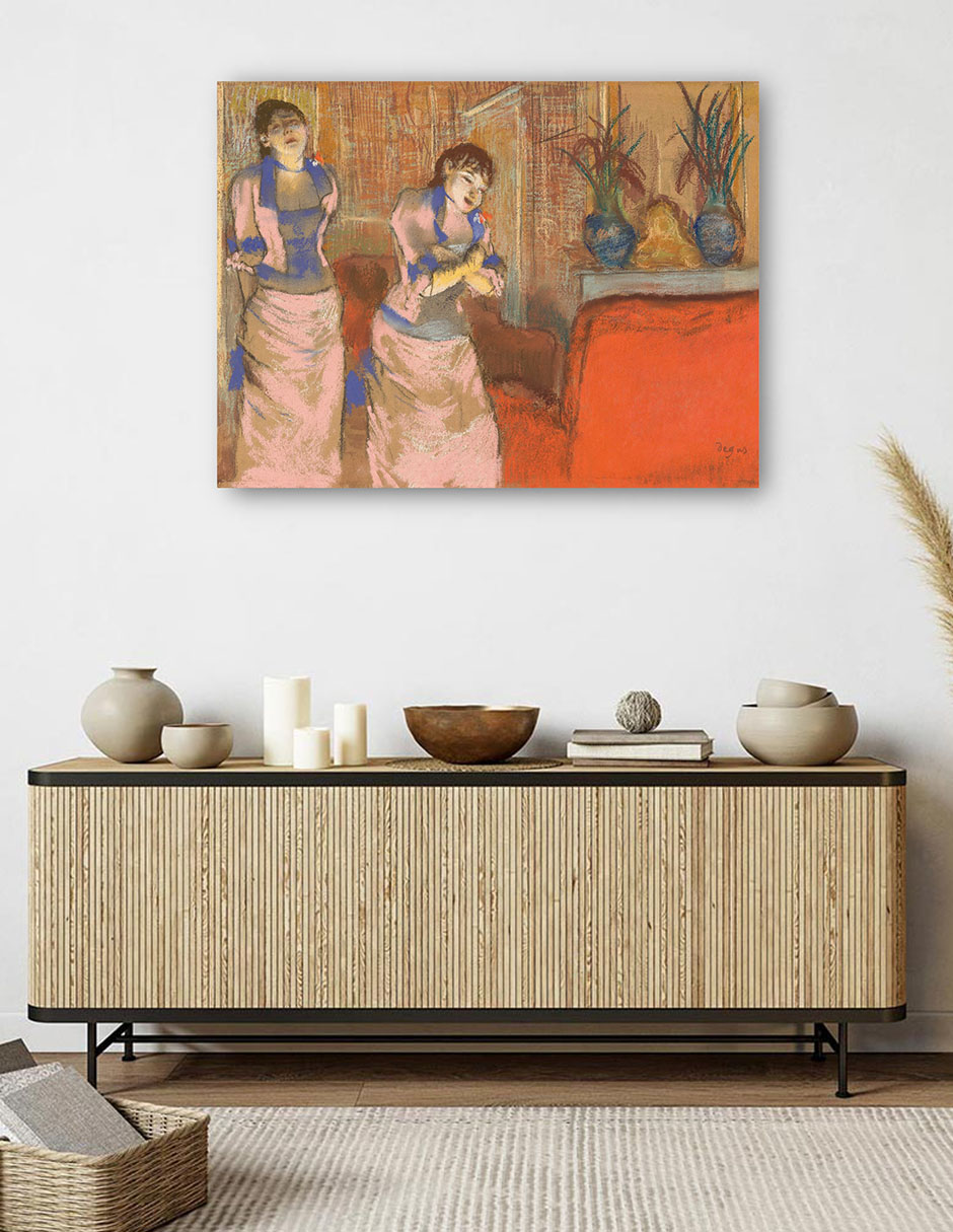 Foto 6 pulgar | Cuadro Decorativo - Dos Mujeres- Edgar Degas - Religión - 46x61 - Impresión En Lienzo - Fine Art Tj