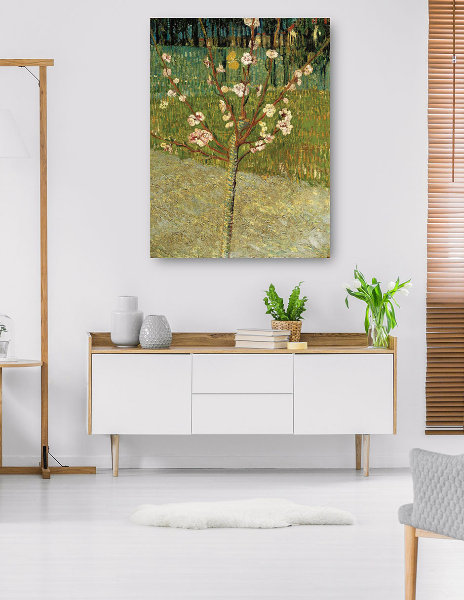Foto 6 pulgar | Cuadro Decorativo - Almendro En Flor- Vincent Van Gogh - Floral - 69x92 - Impresión En Lienzo - Fine Art Tj