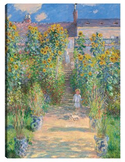 Foto 1 | Cuadro Decorativo - El Jardín Del Artista En Vetheuil- Claude Monet - Paisaje - 77x102 - Impresión En Lienzo - Fine