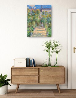 Foto 3 | Cuadro Decorativo - El Jardín Del Artista En Vetheuil- Claude Monet - Paisaje - 77x102 - Impresión En Lienzo - Fine