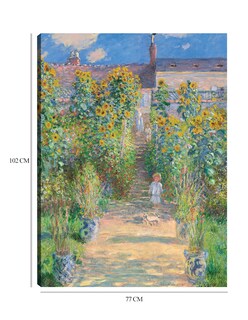 Foto 6 | Cuadro Decorativo - El Jardín Del Artista En Vetheuil- Claude Monet - Paisaje - 77x102 - Impresión En Lienzo - Fine