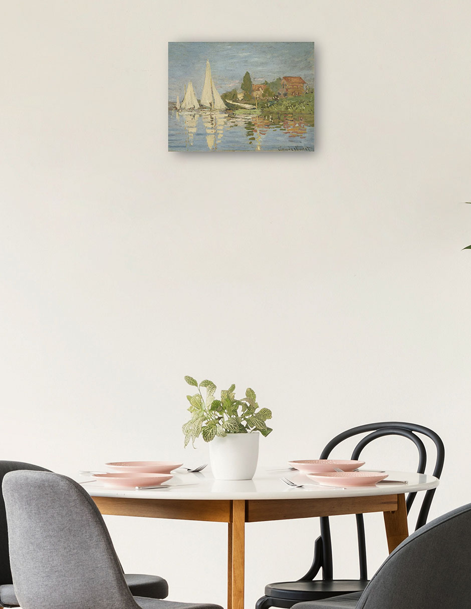 Foto 2 | Cuadro Decorativo - Regatas En Argenteuil (hacia 1872)- Claude Monet - Costa - 69x92 - Impresión En Lienzo - Fine Art T