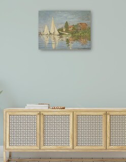 Foto 4 | Cuadro Decorativo - Regatas En Argenteuil (hacia 1872)- Claude Monet - Costa - 69x92 - Impresión En Lienzo - Fine Art T