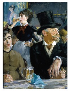 Foto 1 | Cuadro Decorativo - En El Café- Edouard Manet - Fotografía - 69x92 - Impresión En Lienzo - Fine Art Tj