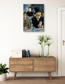 Foto 3 | Cuadro Decorativo - En El Café- Edouard Manet - Fotografía - 69x92 - Impresión En Lienzo - Fine Art Tj