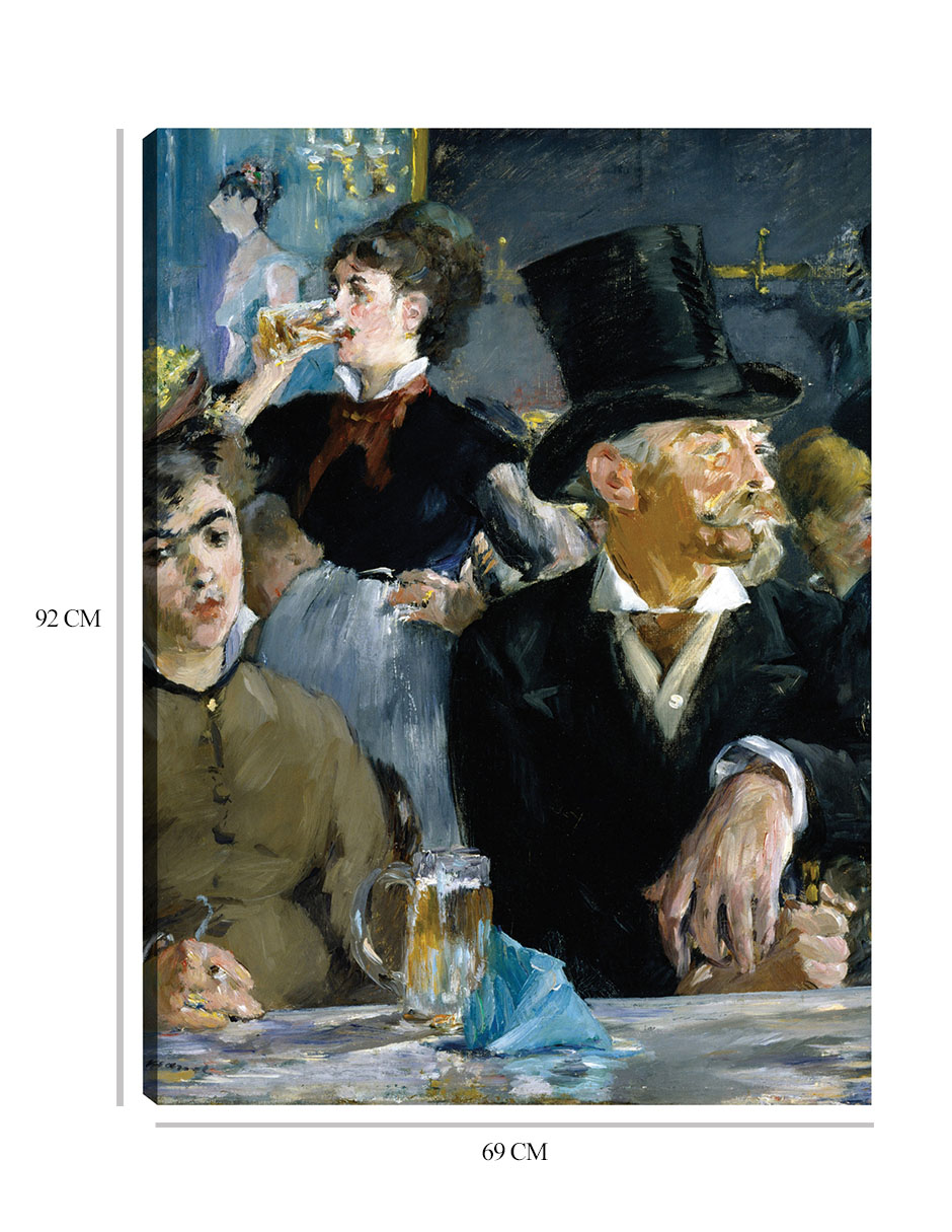 Foto 7 pulgar | Cuadro Decorativo - En El Café- Edouard Manet - Fotografía - 69x92 - Impresión En Lienzo - Fine Art Tj