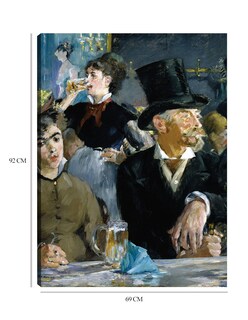 Foto 6 | Cuadro Decorativo - En El Café- Edouard Manet - Fotografía - 69x92 - Impresión En Lienzo - Fine Art Tj