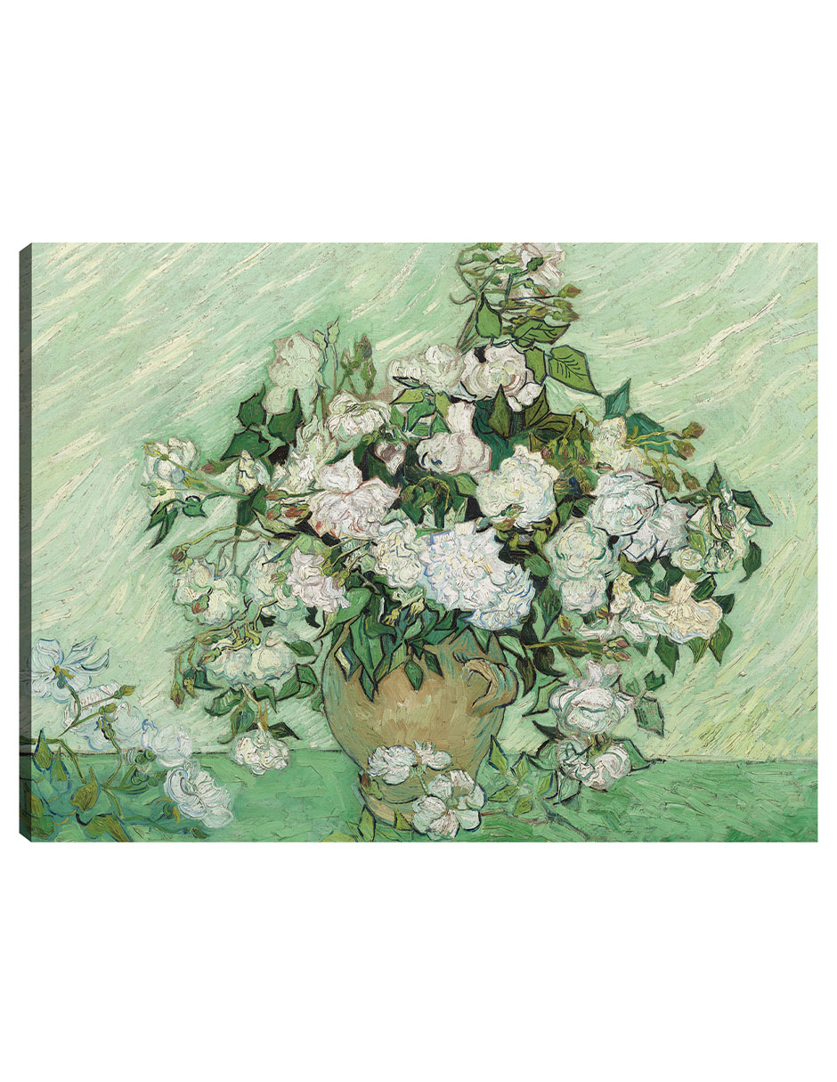 Foto 2 pulgar | Cuadro Decorativo - Rosas (1890) Van Gogh- Vincent Van Gogh - Floral - 69x92 - Impresión En Lienzo - Fine Art Tj