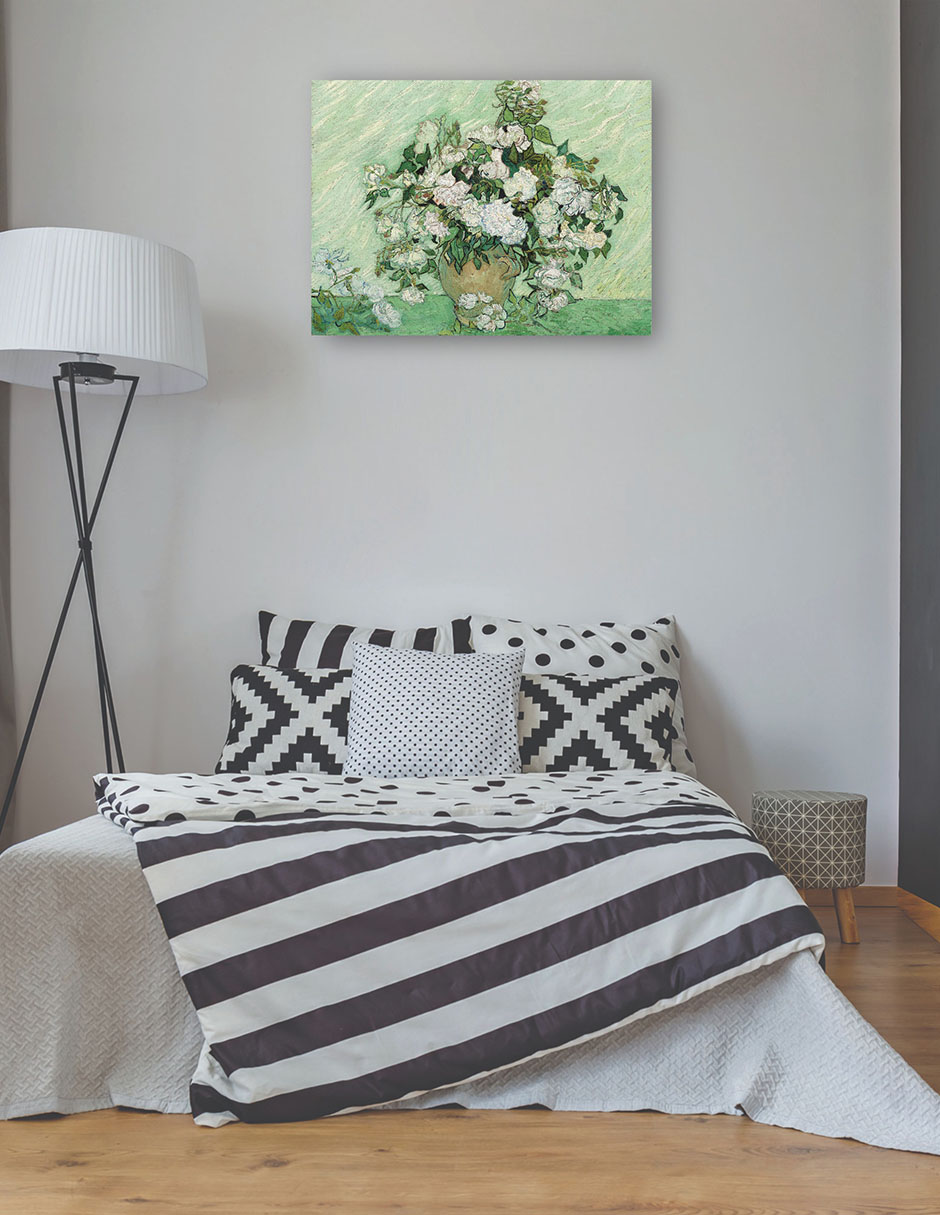 Foto 4 pulgar | Cuadro Decorativo - Rosas (1890) Van Gogh- Vincent Van Gogh - Floral - 69x92 - Impresión En Lienzo - Fine Art Tj
