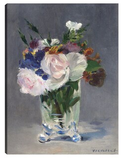 Foto 1 | Cuadro Decorativo - Flores En Un Jarrón De Cristal (c. 1882)- Edouard Manet - Floral - 46x61 - Impresión En Li