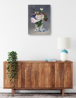 Foto 2 | Cuadro Decorativo - Flores En Un Jarrón De Cristal (c. 1882)- Edouard Manet - Floral - 46x61 - Impresión En Li