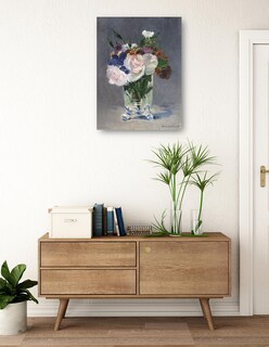 Foto 3 | Cuadro Decorativo - Flores En Un Jarrón De Cristal (c. 1882)- Edouard Manet - Floral - 46x61 - Impresión En Li