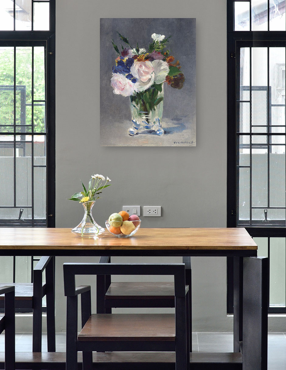 Foto 5 pulgar | Cuadro Decorativo - Flores En Un Jarrón De Cristal (c. 1882)- Edouard Manet - Floral - 46x61 - Impresión En Li