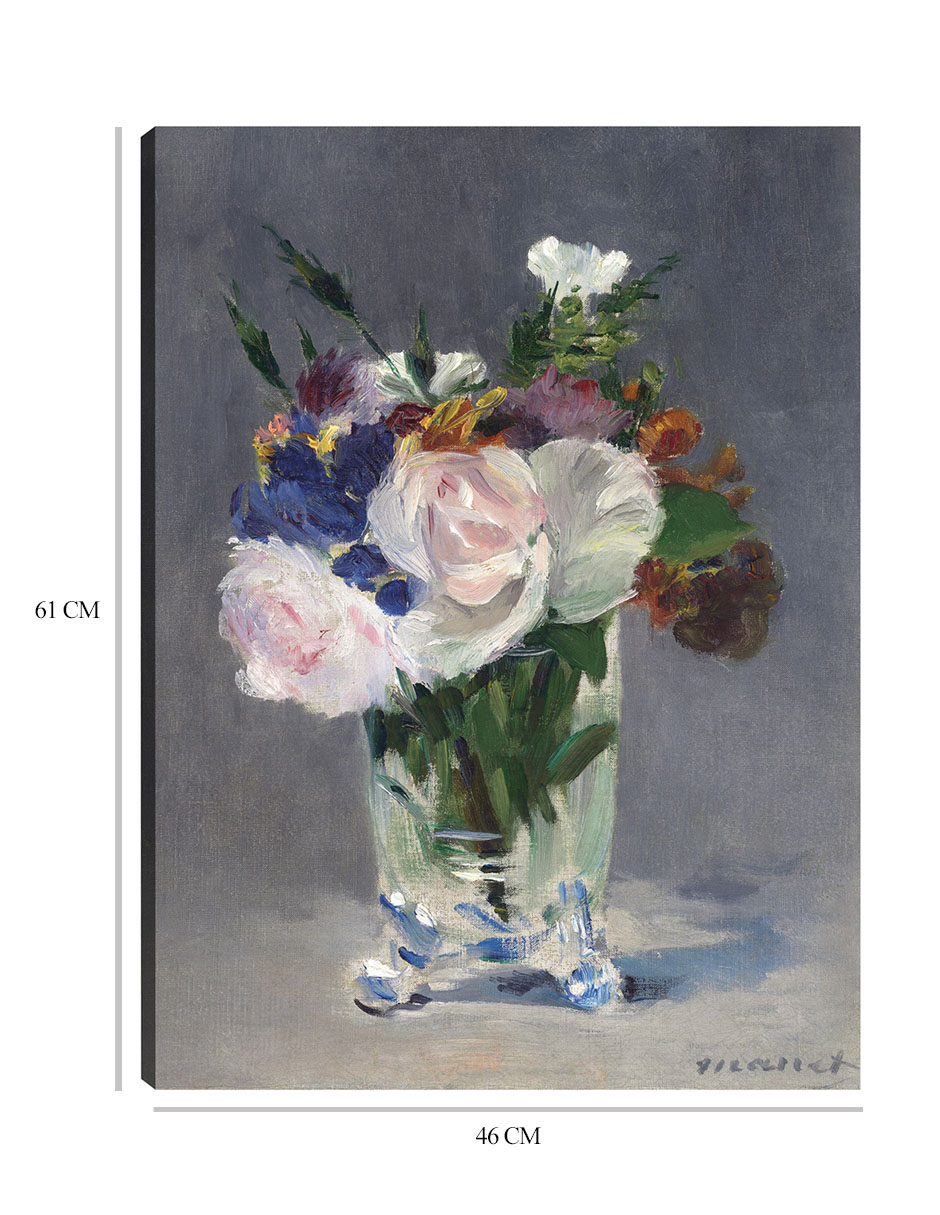 Foto 6 | Cuadro Decorativo - Flores En Un Jarrón De Cristal (c. 1882)- Edouard Manet - Floral - 46x61 - Impresión En Li