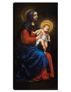 Foto 1 | Cuadro Decorativo - Virgen Con El Niño (1570-1575)- Carlo Dolci - Religión - 34x64 - Impresión En Lienzo - Fine Art Tj
