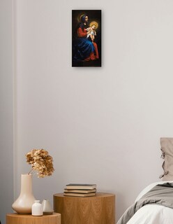 Foto 2 | Cuadro Decorativo - Virgen Con El Niño (1570-1575)- Carlo Dolci - Religión - 34x64 - Impresión En Lienzo - Fine Art Tj