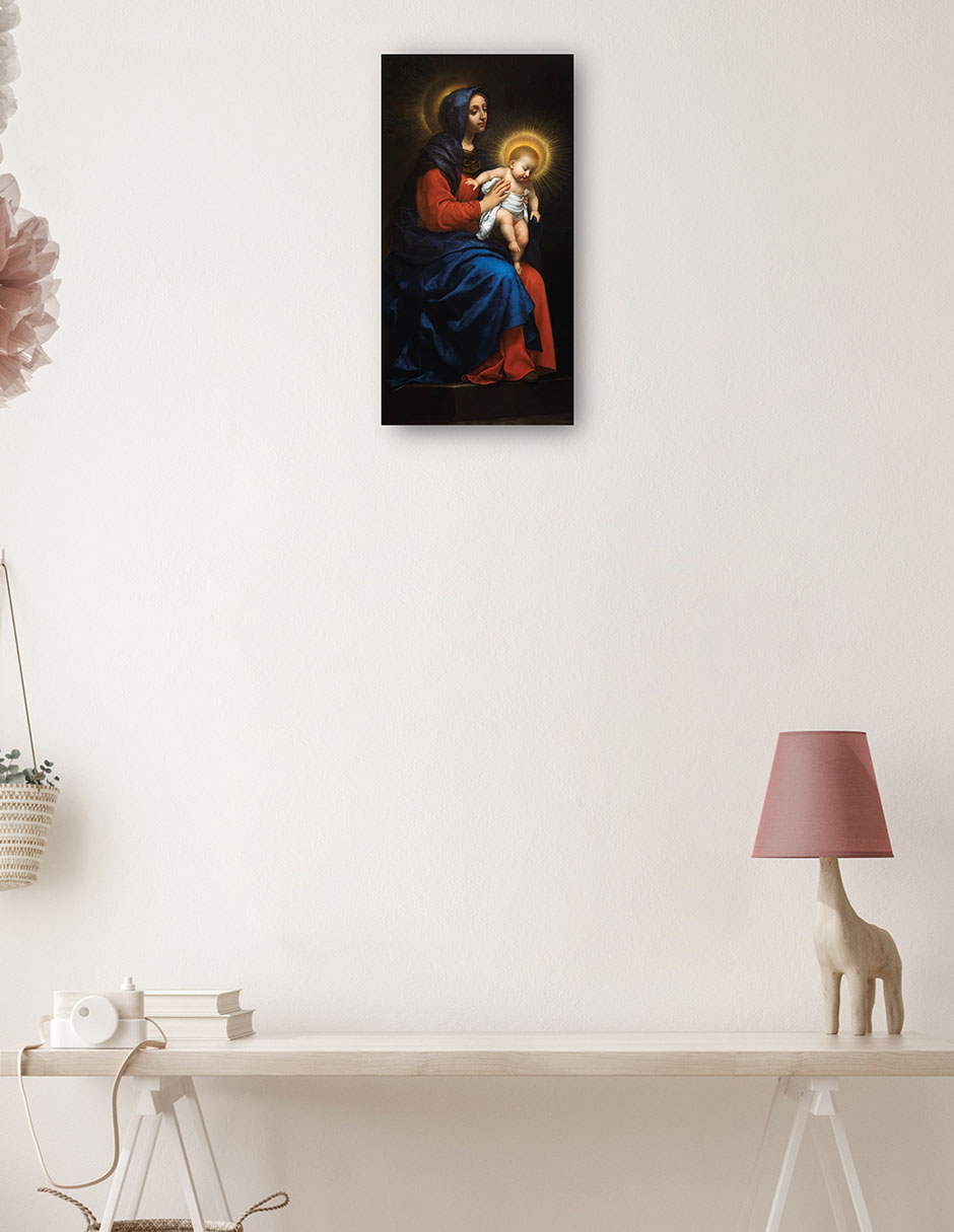 Foto 4 pulgar | Cuadro Decorativo - Virgen Con El Niño (1570-1575)- Carlo Dolci - Religión - 34x64 - Impresión En Lienzo - Fine Art Tj