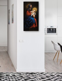 Foto 4 | Cuadro Decorativo - Virgen Con El Niño (1570-1575)- Carlo Dolci - Religión - 34x64 - Impresión En Lienzo - Fine Art Tj