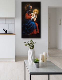 Foto 5 | Cuadro Decorativo - Virgen Con El Niño (1570-1575)- Carlo Dolci - Religión - 34x64 - Impresión En Lienzo - Fine Art Tj