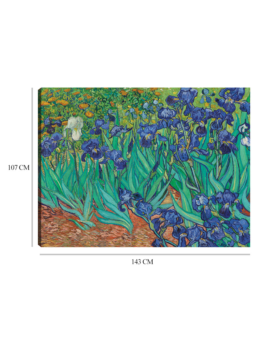 Foto 7 pulgar | Cuadro Decorativo - Iris (1889)- Vincent Van Gogh - Floral - 107x143 - Impresión En Lienzo - Fine Art Tj