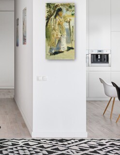 Foto 4 | Cuadro Decorativo - Mujer Por Una Valla- Pierre-auguste Renoir - Fotografía - 46x89 - Impresión En Lienzo - Fine Art Tj