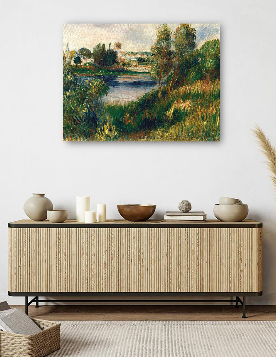 Foto 5 | Cuadro Decorativo - Paisaje En Vetheuil- Pierre-auguste Renoir - Religión - 77x102 - Impresión En Lienzo - Fine Art Tj
