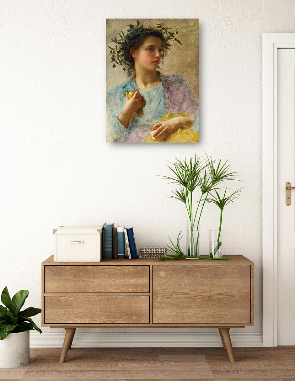 Foto 4 pulgar | Cuadro Decorativo - Verano (1880)- William Bouguereau - Fotografía - 46x61 - Impresión En Lienzo - Fine Art Tj