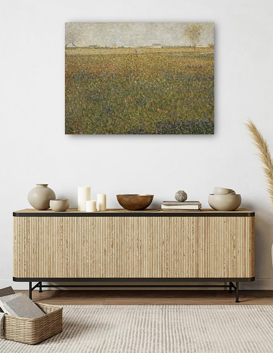 Foto 5 | Cuadro Decorativo - La Luzerna, Saint-denis- Georges Seurat - Paisaje - 46x61 - Impresión En Lienzo - Fine Art Tj