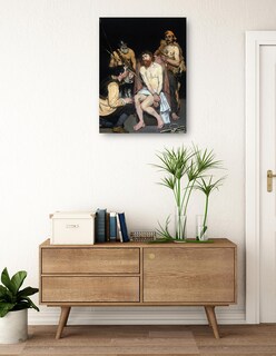 Foto 3 | Cuadro Decorativo - Jesús Burlado Por Los Soldados (1865)- Edouard Manet - Religión - 28x36 - Impresión En Lie