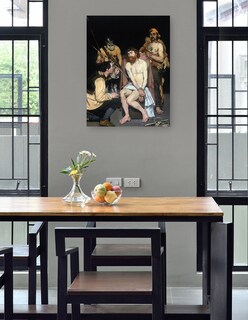 Foto 4 | Cuadro Decorativo - Jesús Burlado Por Los Soldados (1865)- Edouard Manet - Religión - 28x36 - Impresión En Lie