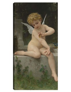 Foto 1 | Cuadro Decorativo - Amor A La Mariposa (1888)- William Bouguereau - Religión - 46x89 - Impresión En Lienzo - Fine Art