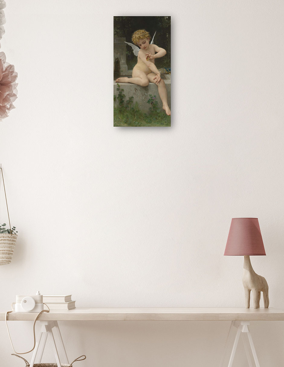 Foto 4 pulgar | Cuadro Decorativo - Amor A La Mariposa (1888)- William Bouguereau - Religión - 46x89 - Impresión En Lienzo - Fine Art