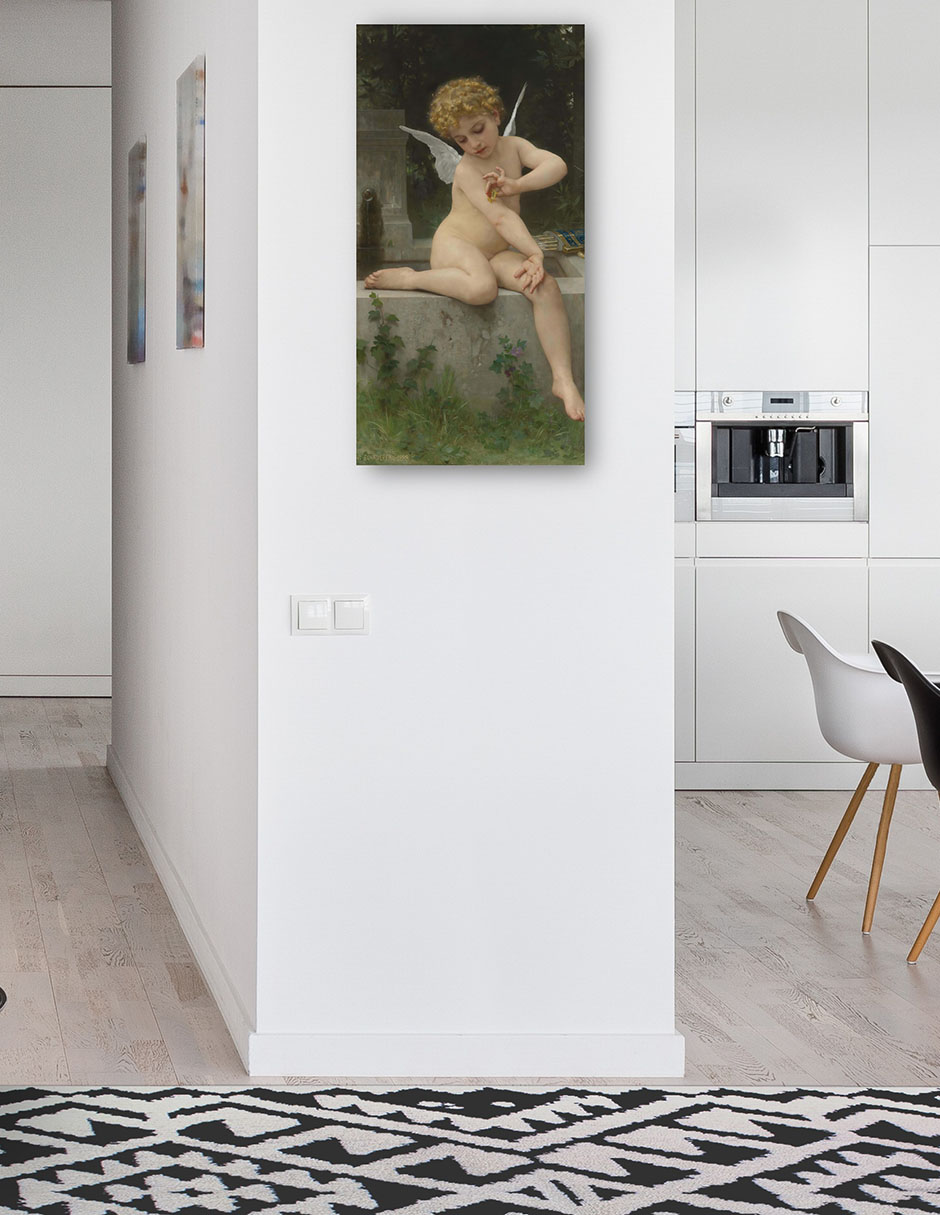 Foto 5 pulgar | Cuadro Decorativo - Amor A La Mariposa (1888)- William Bouguereau - Religión - 46x89 - Impresión En Lienzo - Fine Art