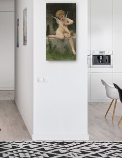Foto 4 | Cuadro Decorativo - Amor A La Mariposa (1888)- William Bouguereau - Religión - 46x89 - Impresión En Lienzo - Fine Art
