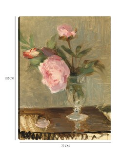 Foto 6 | Cuadro Decorativo - Peonías- Berthe Morisot - Floral - 77x102 - Impresión En Lienzo - Fine Art Tj