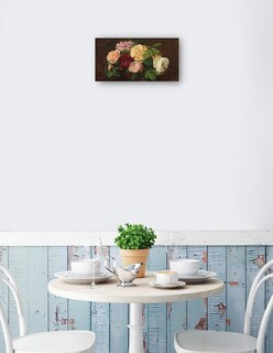 Foto 2 | Cuadro Decorativo - Rosas De Niza Sobre Una Mesa, 1882- Henri Fantin-latour - Floral - 46x89 - Impresión En Lie