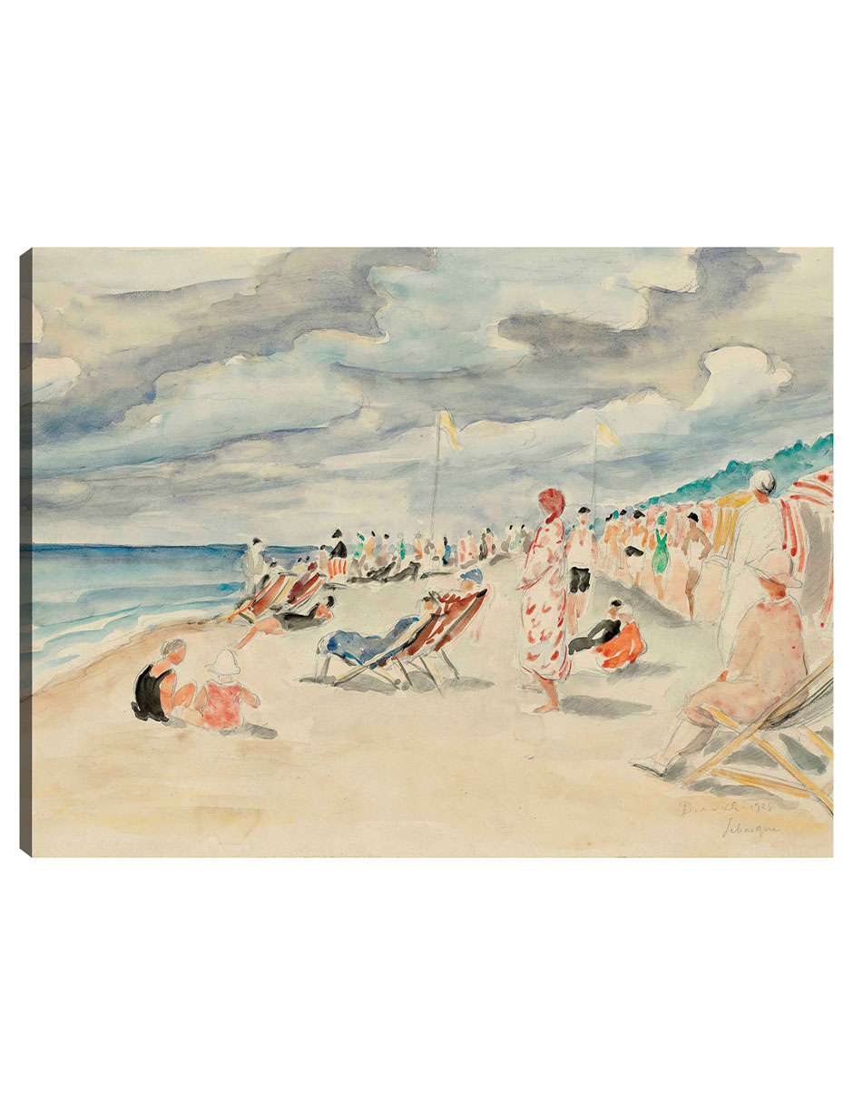 Foto 2 pulgar | Cuadro Decorativo - La Playa De Deauville (1928)- Henri Lebasque - Costa - 28x36 - Impresión En Lienzo - Fine Art Tj