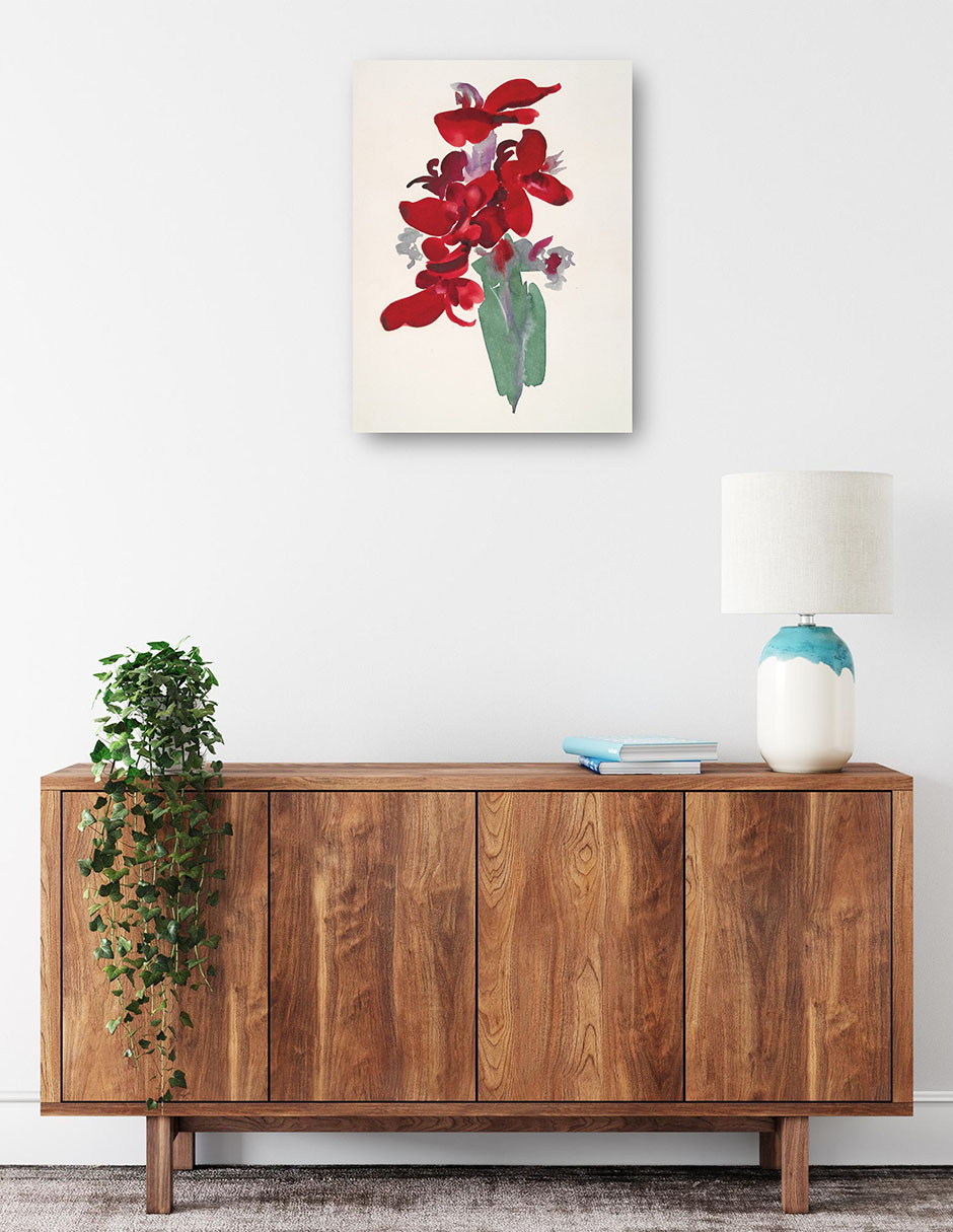 Foto 3 pulgar | Cuadro Decorativo - Canna Roja (1915)- Georgia O'keeffe - Floral - 69x92 - Impresión En Lienzo - Fine Art Tj