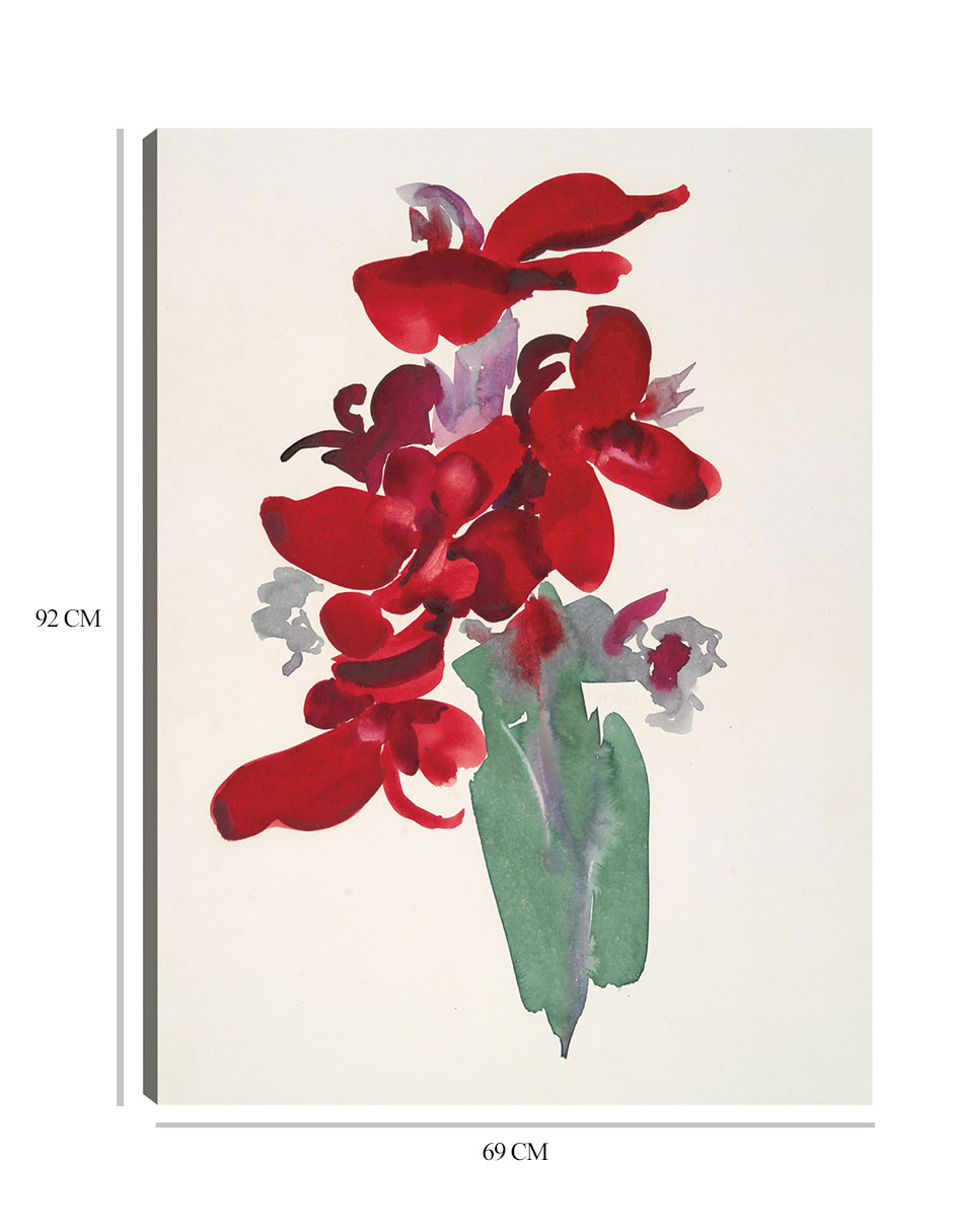 Foto 7 pulgar | Cuadro Decorativo - Canna Roja (1915)- Georgia O'keeffe - Floral - 69x92 - Impresión En Lienzo - Fine Art Tj
