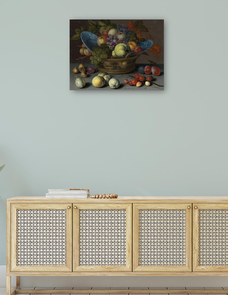 Foto 5 pulgar | Cuadro Decorativo - Cesta De Frutas, C. 1622- Balthasar Van Der Ast - Clásicos - 28x36 - Impresión En Lienzo - Fine