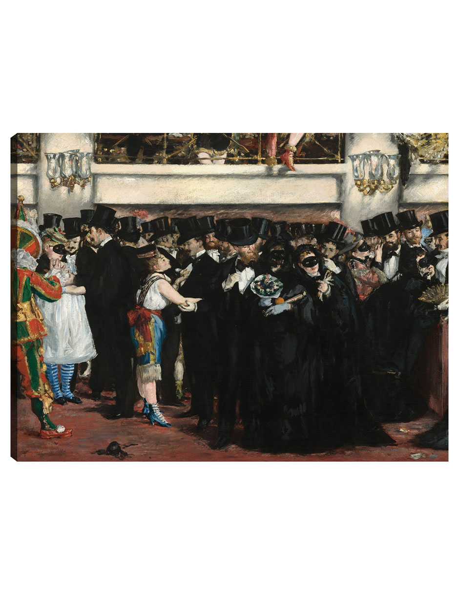 Foto 2 pulgar | Cuadro Decorativo - Baile De Máscaras En La Ópera- Edouard Manet - Religión - 28x36 - Impresión En Lienzo - Fine Art