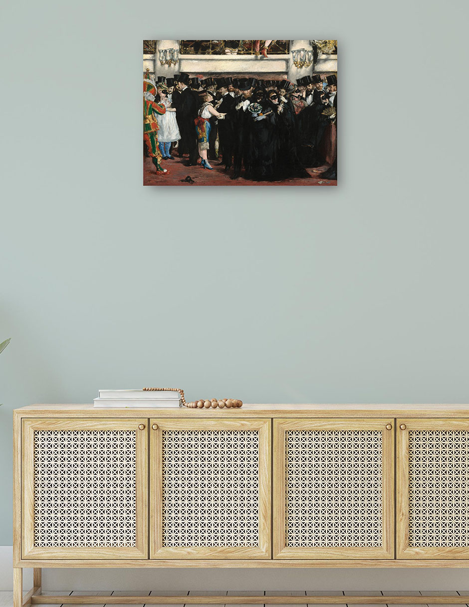 Foto 5 pulgar | Cuadro Decorativo - Baile De Máscaras En La Ópera- Edouard Manet - Religión - 28x36 - Impresión En Lienzo - Fine Art
