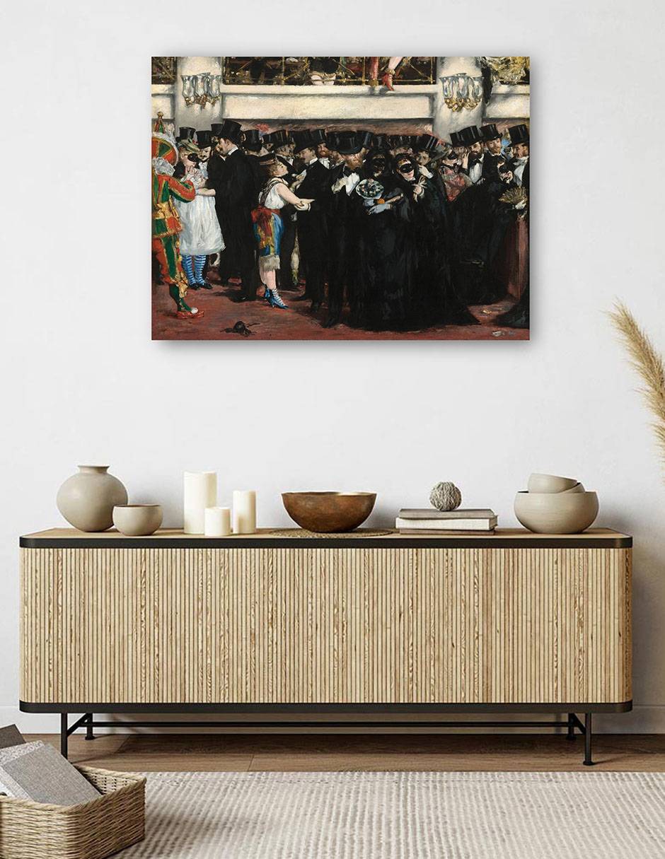 Foto 6 pulgar | Cuadro Decorativo - Baile De Máscaras En La Ópera- Edouard Manet - Religión - 28x36 - Impresión En Lienzo - Fine Art