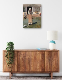 Foto 2 | Cuadro Decorativo - Un Pollo Enfermo (1874)- Winslow Homer - Fotografía - 46x61 - Impresión En Lienzo - Fine Art Tj